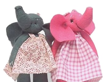 Patron de couture numérique peluche éléphant Erica PDF