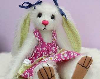 Sasha bunny rabbit sewing pattern.  Printed tutorial style pattern