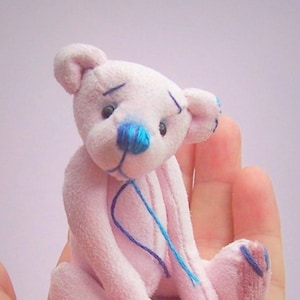 Bruce mini soft toy teddy bear sewing pattern