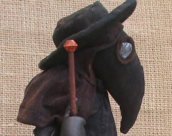 Plague Doctor cloth doll sewing pattern  PDF historical doll digital download