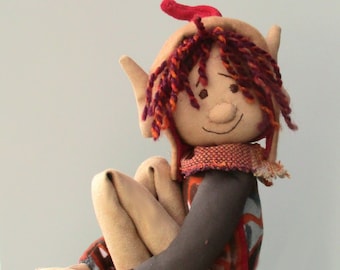 Oak cloth elf digital cloth doll sewing pattern pdf soft toy download