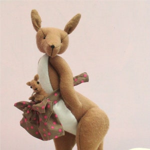 Hop and Skip digital kangaroo sewing pattern soft toy PDF download
