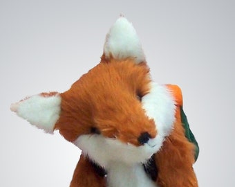 Foxy soft toy sewing pattern to make this charming fox 18" tall pattern includes small back pack