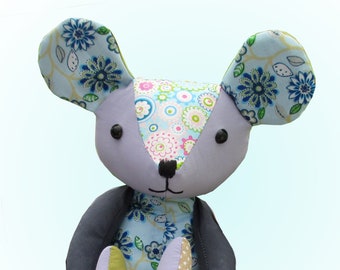 Memory mouse digital sewing pattern pdf keepsake patchwork soft toy