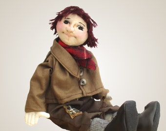 Tom Urchin cloth doll digital sewing pattern pdf download