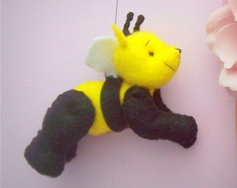Bumble soft toy teddy bear sewing pattern. Mini bear or bee