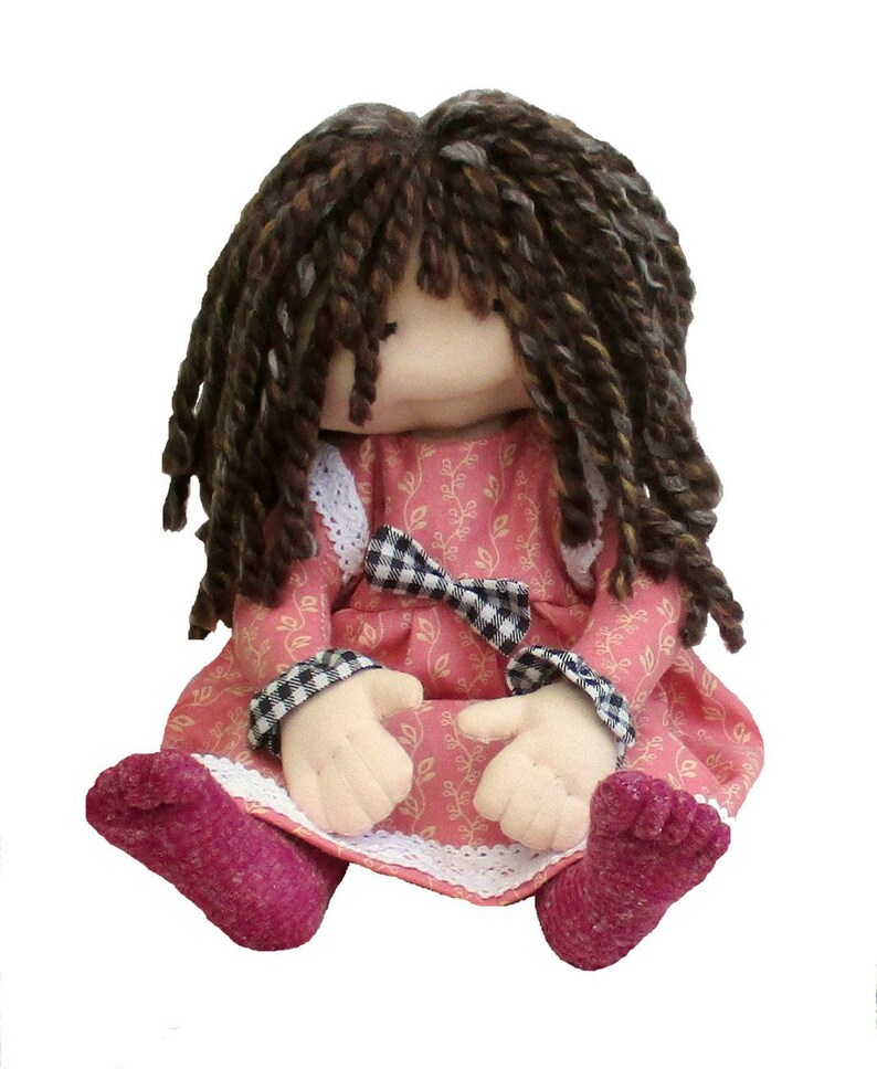Dilly fabric cloth doll sewing craft pattern. Soft toy dress Etsy
