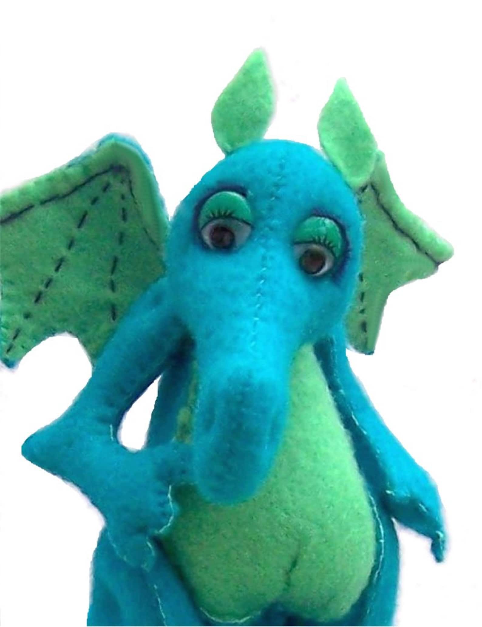 Gustav Soft Toy Felt Dragon Sewing Kit. Completed Height 8 Etsy