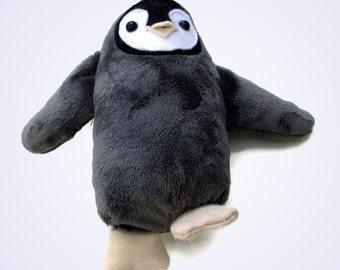 Penguin soft toy digital sewing pattern PDF