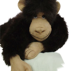 Mirtle cheeky soft toy chimpanzee sewing pattern  Printed soft toy pattern.