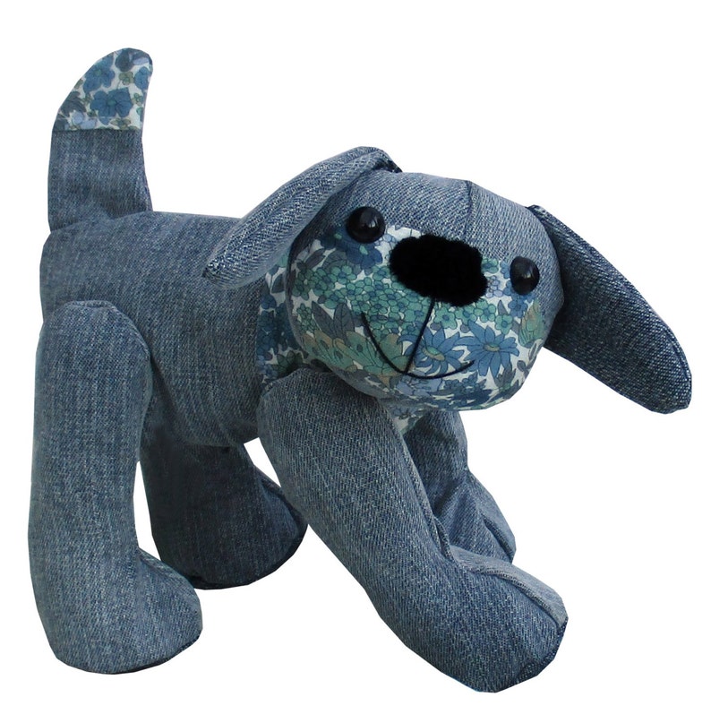 Denim Dog Soft Toy Sewing Pattern Recycle Your Denim Jeans Etsy UK