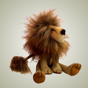 Charlie soft toy lion sewing pattern  (makes lioness too)    Printed pattern