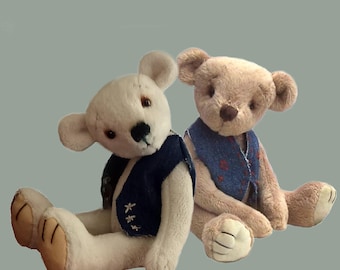 Kit de couture pour peluche ours en peluche Bertram. Permet de réaliser un ours en peluche traditionnel de 23 cm.
