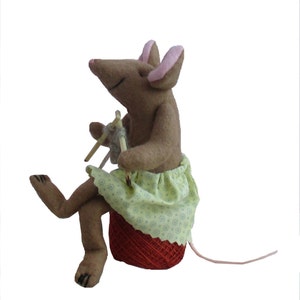 Miss Strickmaus Stofftier digitales Schnittmuster