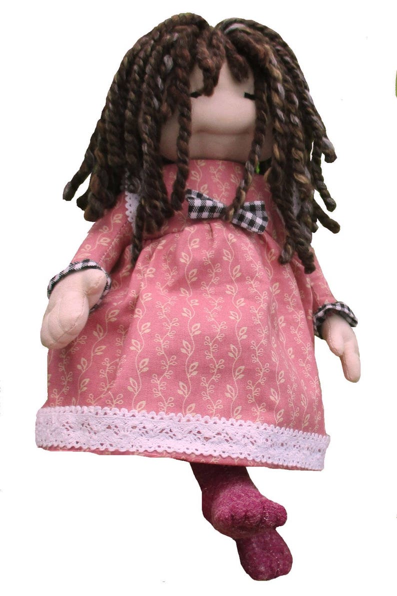 Dilly fabric cloth doll sewing craft pattern. Soft toy dress Etsy