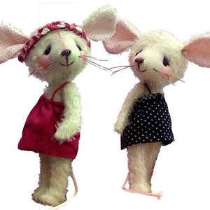 Carrie mouse soft toy digital mouse sewing pattern   PDF download