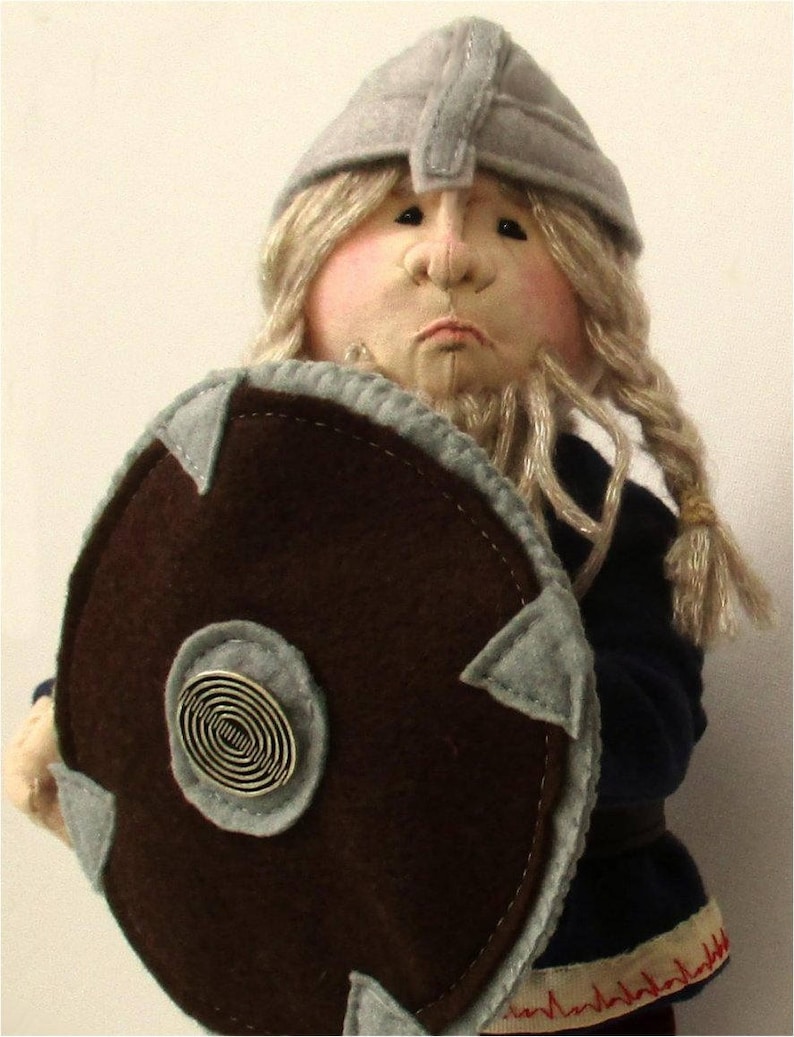Halvard Soft Toy Cloth Doll Viking Warrior Sewing Pattern Etsy