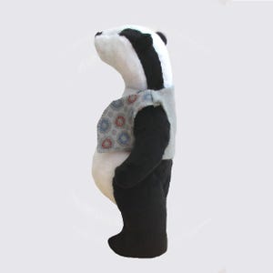 Badger PDF sewing pattern.  Instruction booklet. Makes 9 inch high soft toy