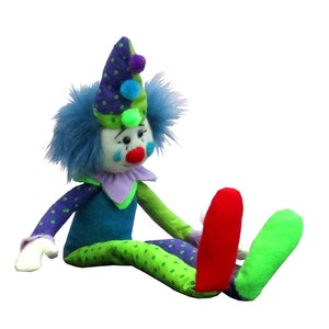 Casper Clown 16&quot; Plüschtier digitales Schnittmuster PDF Stoffpuppe Download