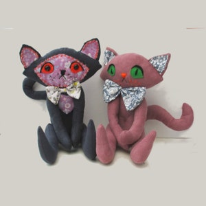 Fäden Kätzchen Stofftier Schnittmuster PDF 12&quot; Katze (30cm)