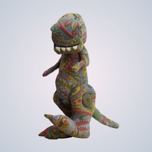 T Rex soft toy digital dinosaur sewing pattern  pdf download tyrannosaursus