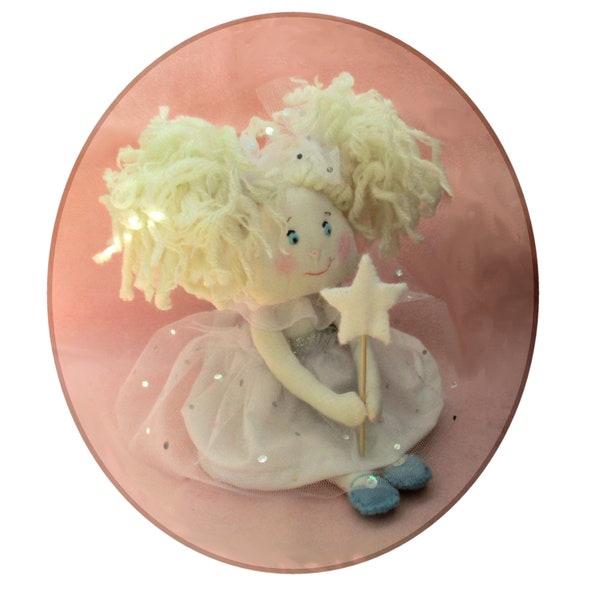 Snowflake Fairy digital cloth doll sewing pattern pdf download