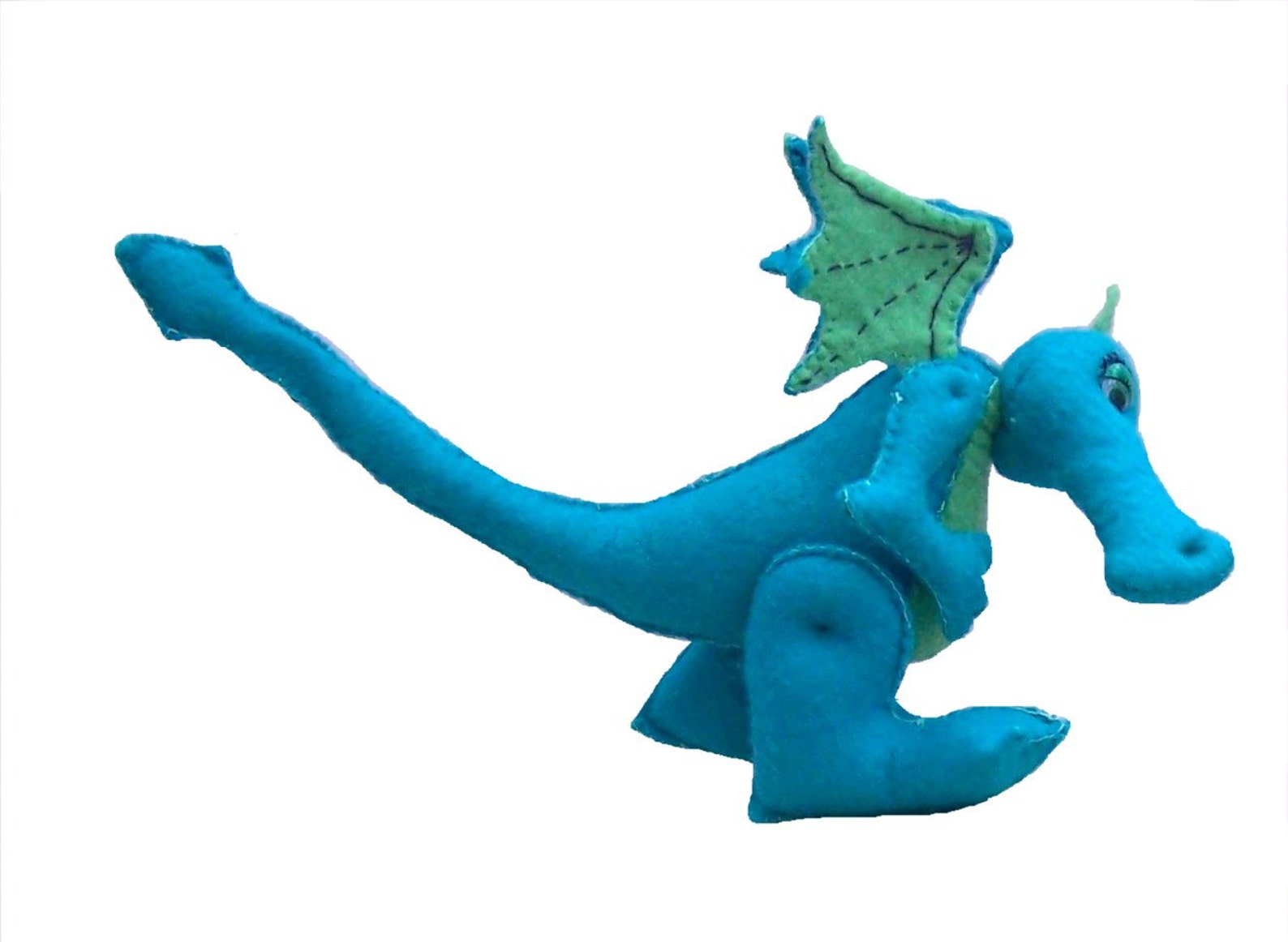 Gustav Soft Toy Felt Dragon Sewing Kit. Completed Height 8 Etsy