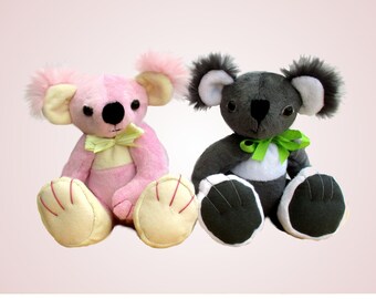 Koala soft toy digital sewing pattern PDF download bear