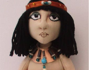 Chione Egyptian digital cloth doll sewing pattern pdf download