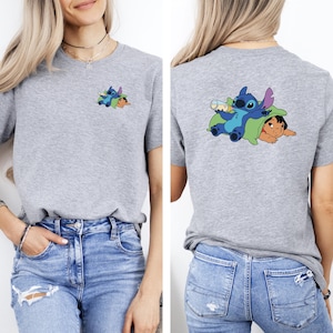 Lilo And Stitch Shirt | Lilo And Stitch 2 Sides Shirt | Stitch Tshirt | Lilo Child Tshirt | Disney Tee Unisex Adult Kids | Disneyland Shirt