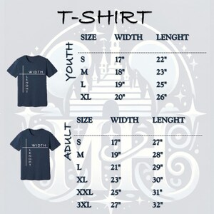 K&ouml;nnte beinhalten: Eine Gr&ouml;&szlig;entabelle f&uuml;r T-Shirts mit Ma&szlig;en f&uuml;r Jugend- und Erwachsenengr&ouml;&szlig;en. Die Gr&ouml;&szlig;en reichen von S bis 3XL, mit Breite und L&auml;nge in Zoll. Der Text "T-SHIRT" steht oben, und die Ma&szlig;e sind in Zoll angegeben.