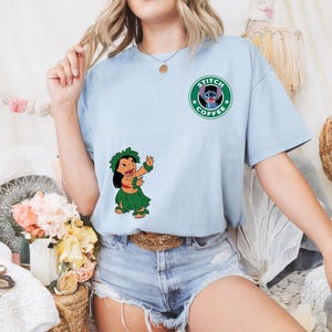 Lilo And Stitch Coffee Shirt | Lilo And Stitch Shirt | Stitch Tshirt | Lilo Child Tshirt | Disney Tee Unisex Adult Kids | Disneyland Shirt