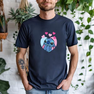 Stitch falls in love Shirt | Lilo And Stitch Shirt | Stitch Tshirt | Lilo Child Tshirt | Disney Tee Unisex Adult Kids | Disneyland Shirt