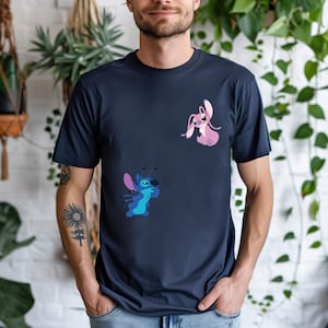 Stitch And Angel Couple Shirt | Lilo And Stitch Shirt | Stitch Tshirt | Lilo Child Tshirt | Disney Tee Unisex Adult Kids | Disneyland Shirt