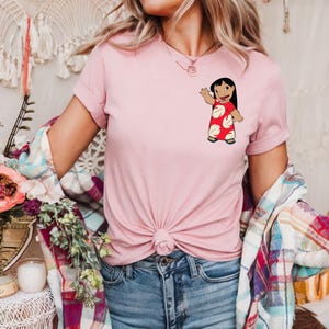 Waving Lilo Shirt | Lilo And Stitch Shirt | Stitch Tshirt | Lilo Child Tshirt | Disney Tee Unisex Adult Kids | Disneyland Shirt | Stitch