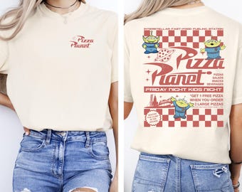 Camiseta de Toy Story de Pizza Planet, camiseta vintage de Toy Story de Disney, sudadera de Disney Alien, camiseta de Pizza Planet, camiseta de Toy Story Alien, camiseta de Disneyland
