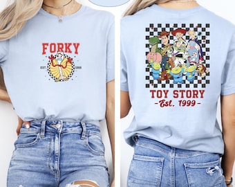 Toy Story Forky Shirt, Disney Toy Story Shirt, Disneyland Trip Shirt, Toy Story T-Shirt, Disney T-Shirt, Unisex Erwachsene, Disneyland Shirt, zwei Seiten