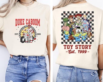 Camiseta Duke Caboom, camiseta de Toy Story de Disney, camiseta de viaje a Disneyland, camiseta de Toy Story, camiseta de Disney, unisex para adultos, camiseta de Disneyland (dos caras)