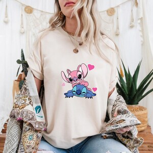 Stitch And Angel Funny Shirt | Lilo And Stitch Shirt | Stitch Tshirt | Lilo Child Tshirt | Disney Tee Unisex Adult Kids | Disneyland Shirt