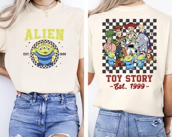 Camiseta de Toy Story Alien, camiseta de Toy Story de Disney, camiseta de viaje a Disneyland, camiseta de Toy Story, camiseta de Disney, unisex para adultos, camiseta de Disneyland, dos caras