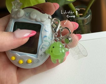 Jelly Kutchipatchi Phone Charm, Clear Translusent Green Frog Tama