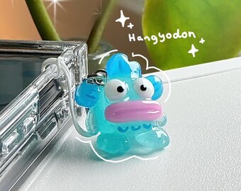 NEW VER. Hangyodon Phone Charm, Sanrio, Jelly, Juminocore Translusent Fish Keychain with Star Charm.