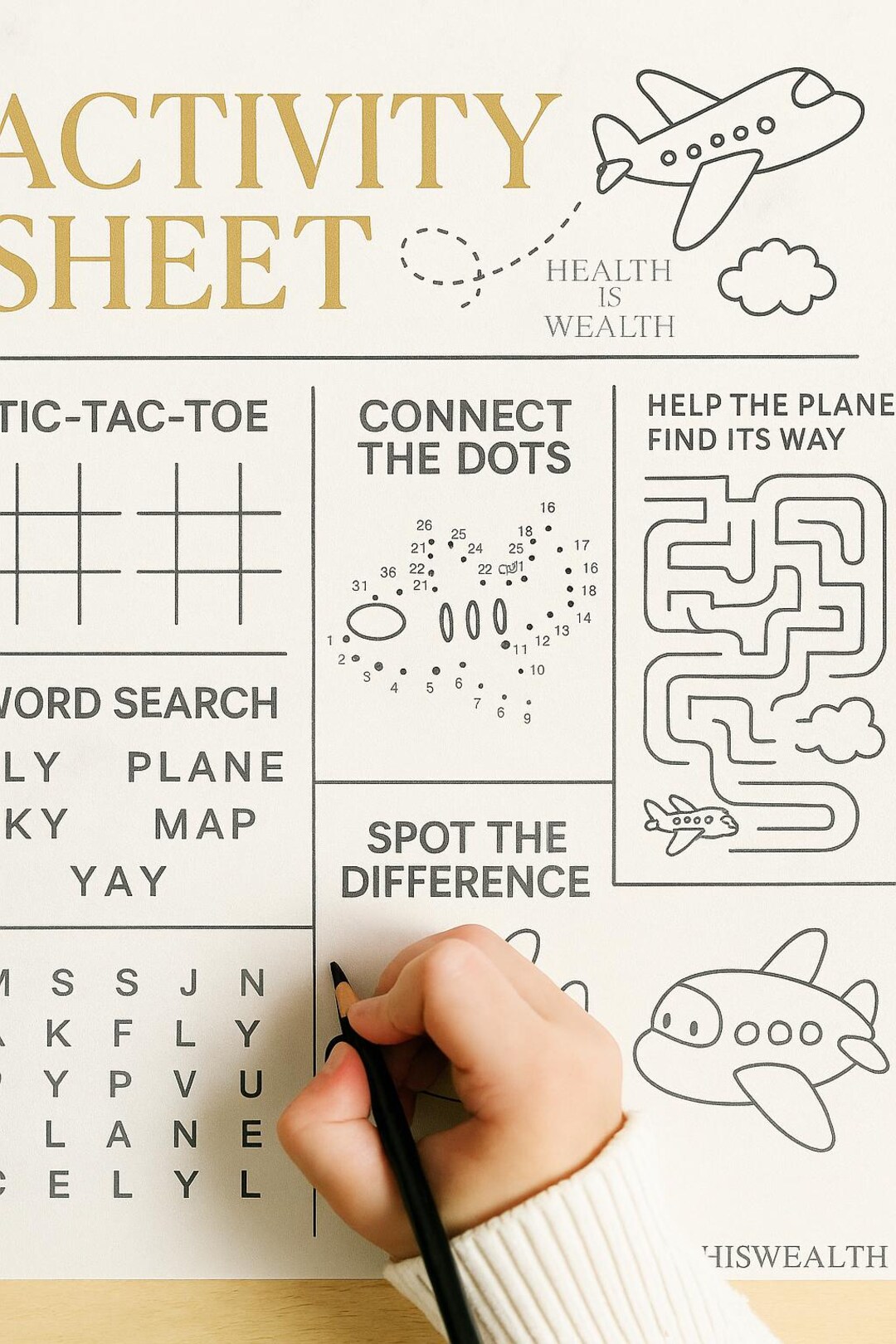 Plane Timetable Activity Printable Airplane Activity Sheet for Kids (ages 3-7) - Etsy