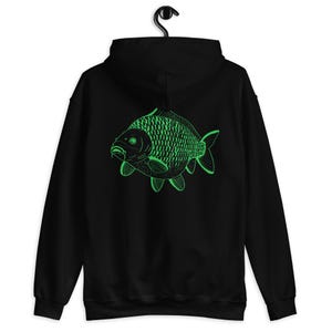 Carp Fishing Hoodie – Cozy Angler Sweatshirt – Carp Lover Gift – Fisherman Hoodie for Men Free postage