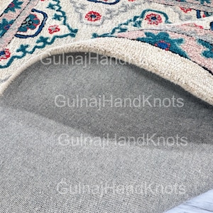 Ivory Hand Tufted Wool Rug – Modern Embossed Cut Pile Carpet | New Zealand Wool Area Rug for Living Room Bedroom | 4x6 5x8 6x9 7x10 8x10 9x9