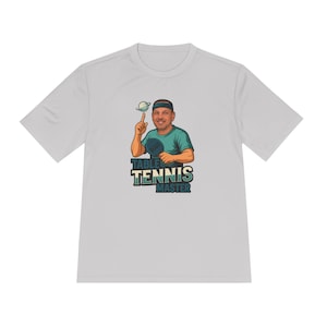 Table Tennis Master-Blaze Your Paddle Glory moisture wicking 100% polyester tee