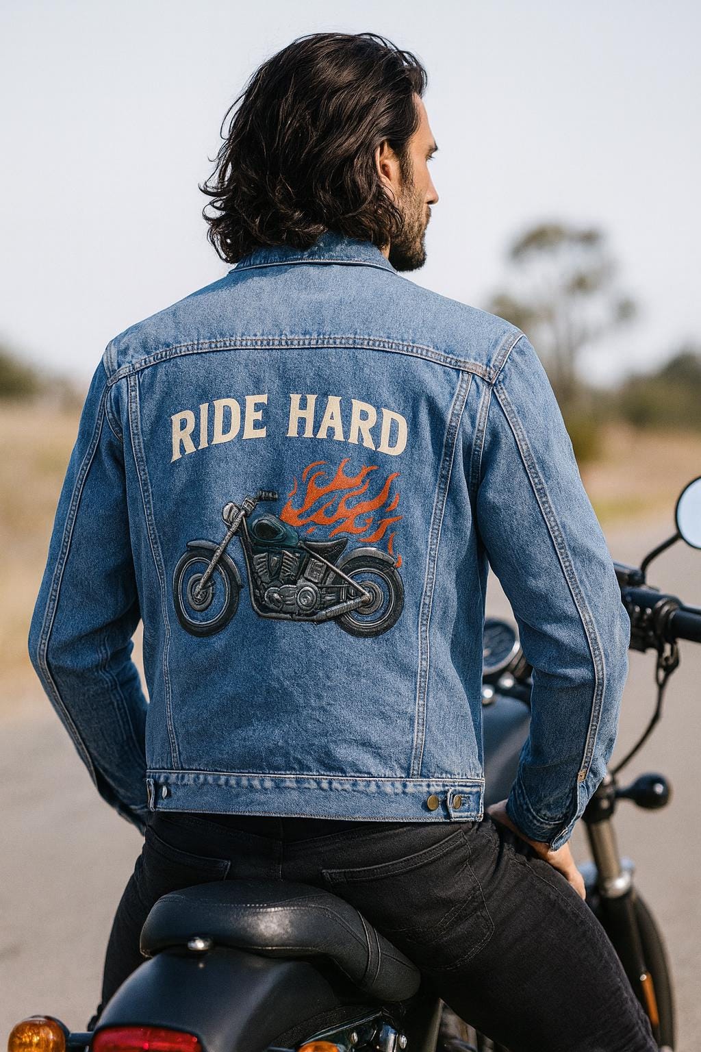 Harley Denim Jacket - Etsy