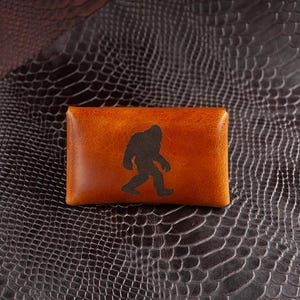 Monedero de cuero de Sasquatch