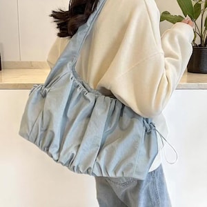 Damen Nylon Tragetasche - Große Sommer-Umhängetasche für Uni & Alltag