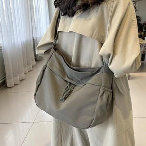 Große Umhängetasche, Hobo Schultertasche, Nylon Umhängetasche für Damen 2025 Fashion